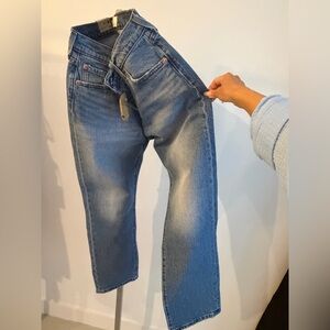 Levi's Straight Leg Jeans in Faded Blue Denim